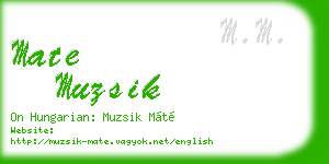mate muzsik business card
