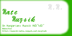 mate muzsik business card